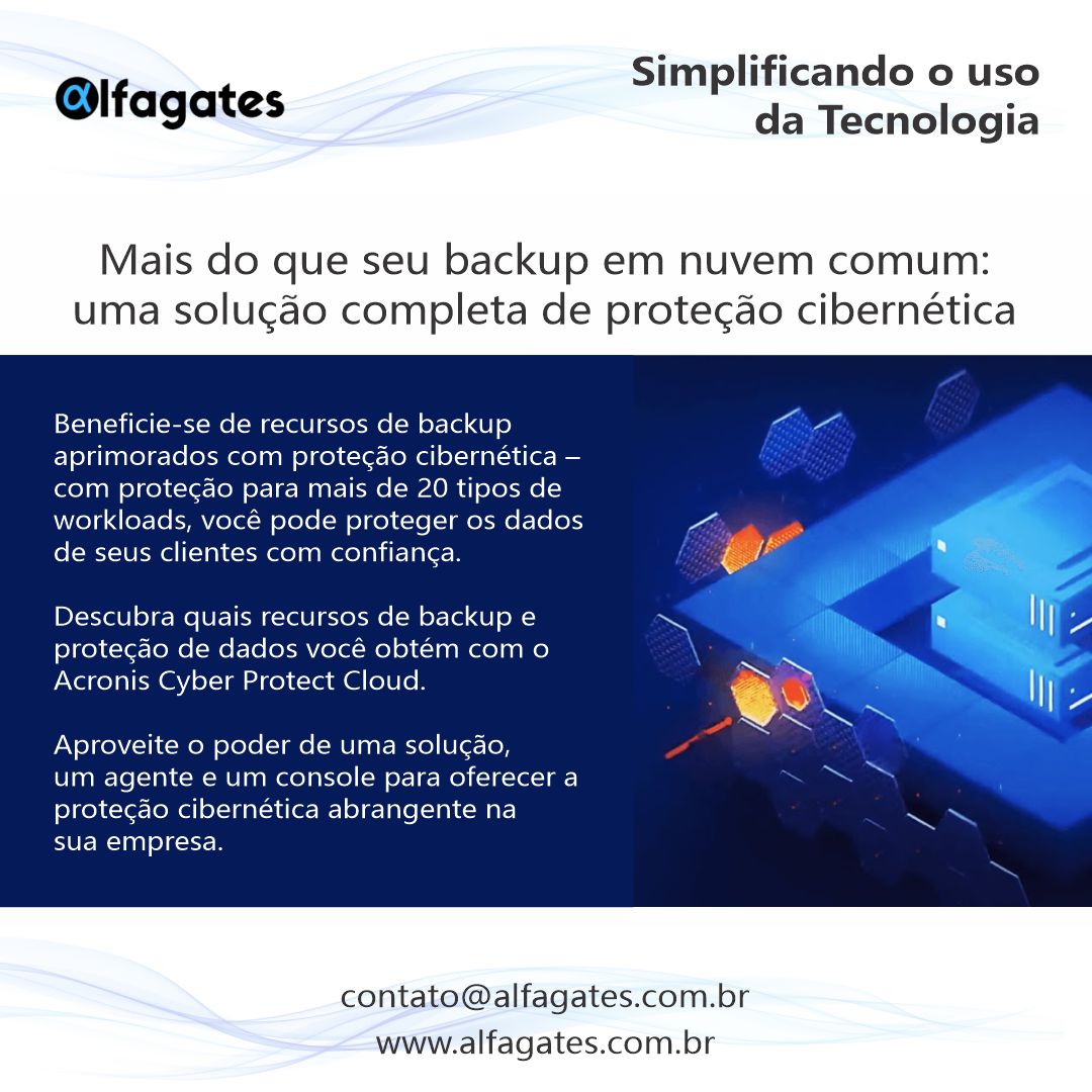 alfagates's tweet photo. Tenha um serviço de Backup em nuvem aprimorado também com proteção cibernética.
#alfagates #acronis #advancedbackup #cloud #backup #nuvem #cloudsecurity #segurancaemnuvem #tecnologiadainformacao #privacidadededados #security #compliance https://t.co/xyLsj54Msa