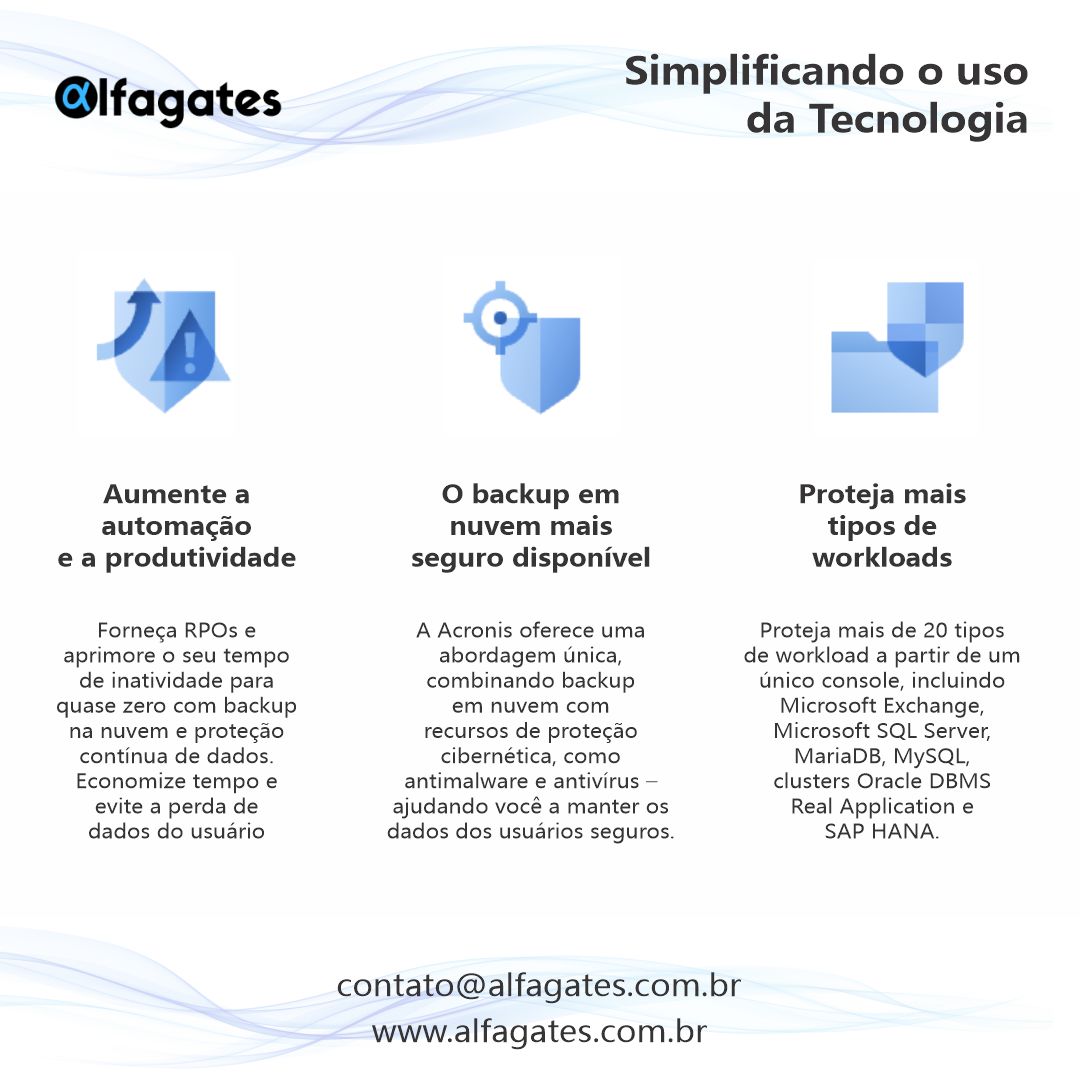 alfagates's tweet photo. Tenha um serviço de Backup em nuvem aprimorado também com proteção cibernética.
#alfagates #acronis #advancedbackup #cloud #backup #nuvem #cloudsecurity #segurancaemnuvem #tecnologiadainformacao #privacidadededados #security #compliance https://t.co/xyLsj54Msa