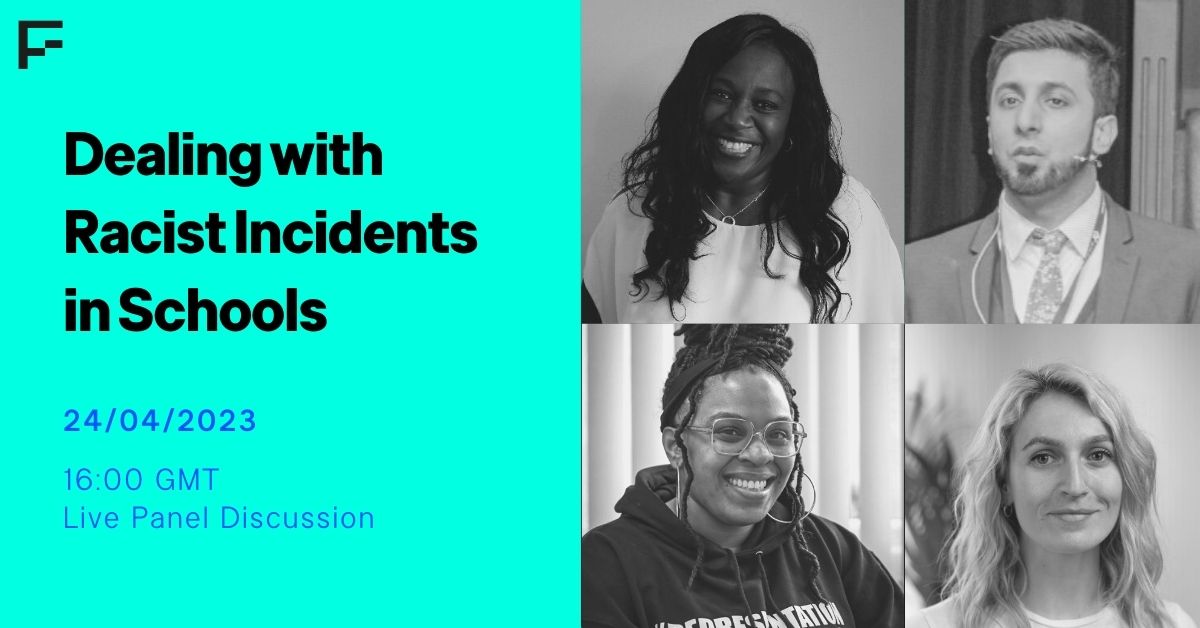 flairimpact's tweet photo. Come along to our next free webinar later this month to learn about dealing with racist incidents in schools.

📅 24/04/2023
⏰ 4PM GMT
💻 Virtual

Sign up here >> https://t.co/7WxP0UI5QO

#actionsnotwords #strengthinnumbers #racialequity https://t.co/d29I3cyiXh