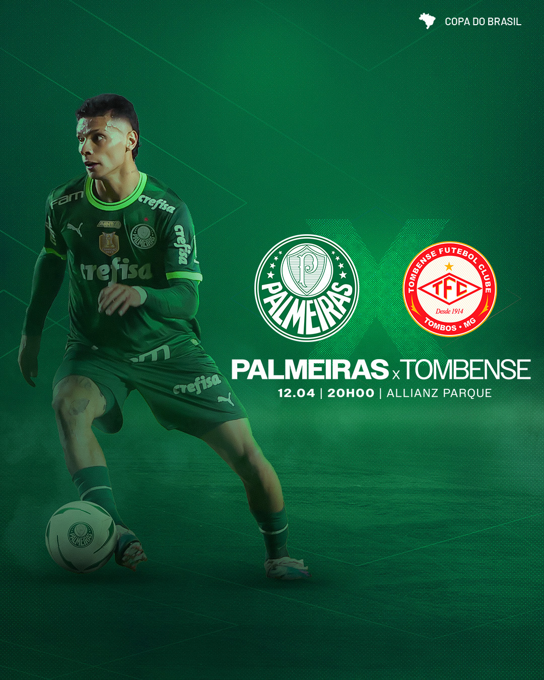 Palmeiras x Tombense-MG: informações, estatísticas e curiosidades