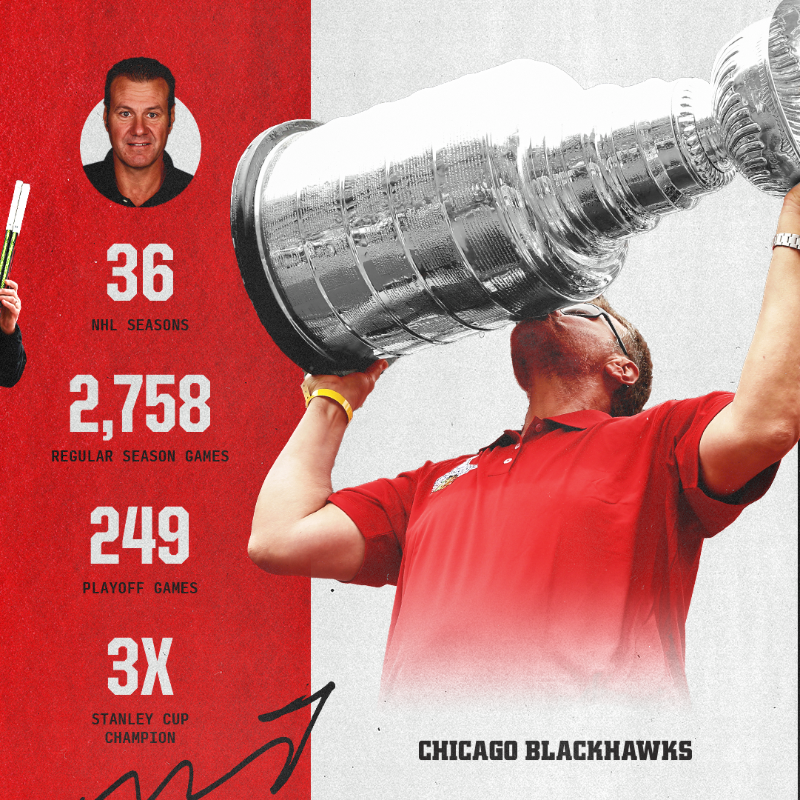NHLBlackhawks's tweet photo. Congrats on your retirement Gapper! Thank you for all you’ve done for our team 🐐