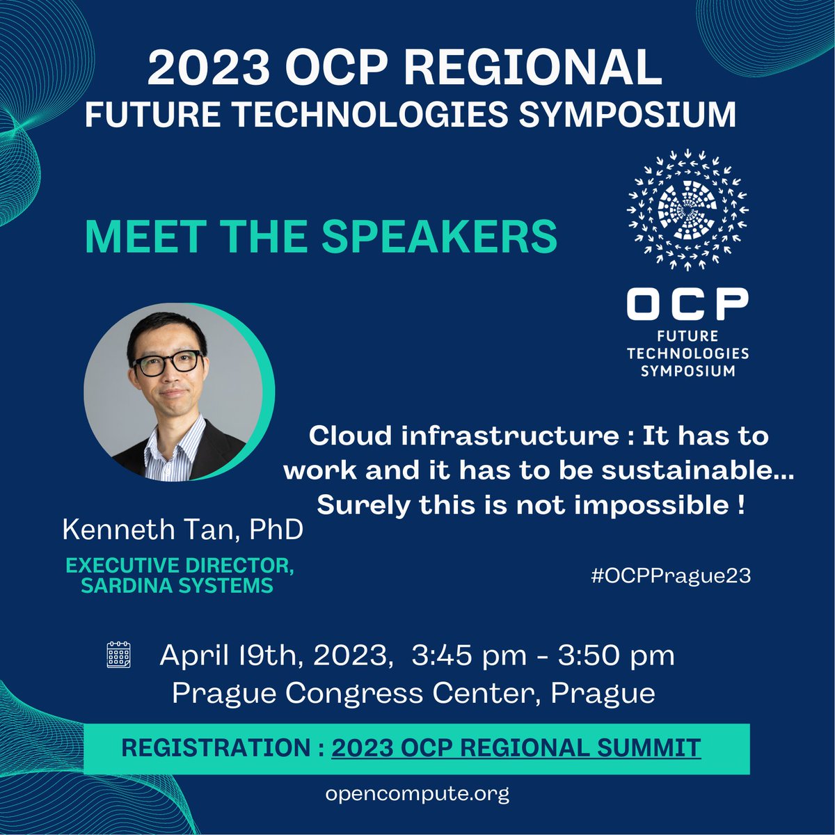 Dear friends, I’m delighted to inform you that <a href="/sardinasystems/">Sardina Systems</a> will discuss one interesting topic at this year’s #OCP Regional Future Technologies Symposium on April 19th (Prague) from 3:45 PM to 3:50 PM. Curious to hear what I have to say? Come! #OCPPrague23 #sustainablecloud