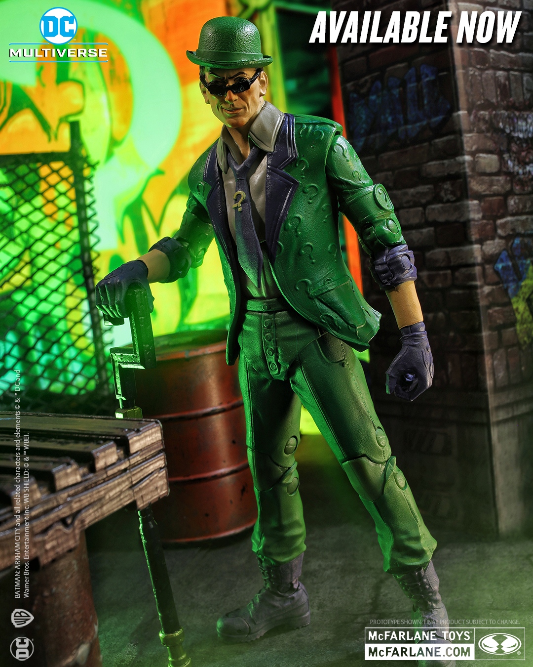 Arkham City Riddler Figure McFarlane Toys IN HAND Images Of The DC