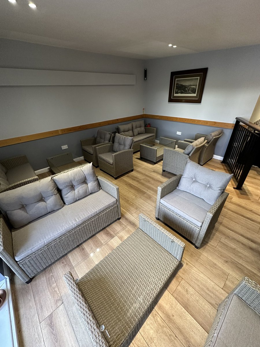 New comfort seating area finished for you all to enjoy.