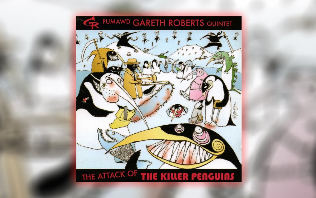 🐧 Weekly #Penguin 816

More penguin music! Behold; The Attack of the Killer Penguins by Gareth Roberts Quintet / <a href="/garethtrombone/">Gareth Roberts</a>. It is absolutely  delightful, big-band-style jazz.

And that cover art is ART.
