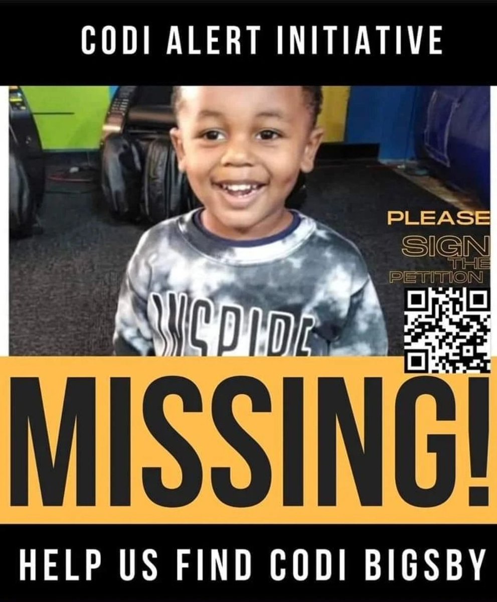 BLM757's tweet photo. 5 year old #CodiBigsby is still missing. He has been missing for over a year now with no #AmberAlert 💔 #BLM757 has been boots on the ground since this story broke, and we need everyone’s help to raise awareness.
#CampCodi #CodiAlert #Missing #BlackAndMissing https://t.co/MRgdDHFvGD