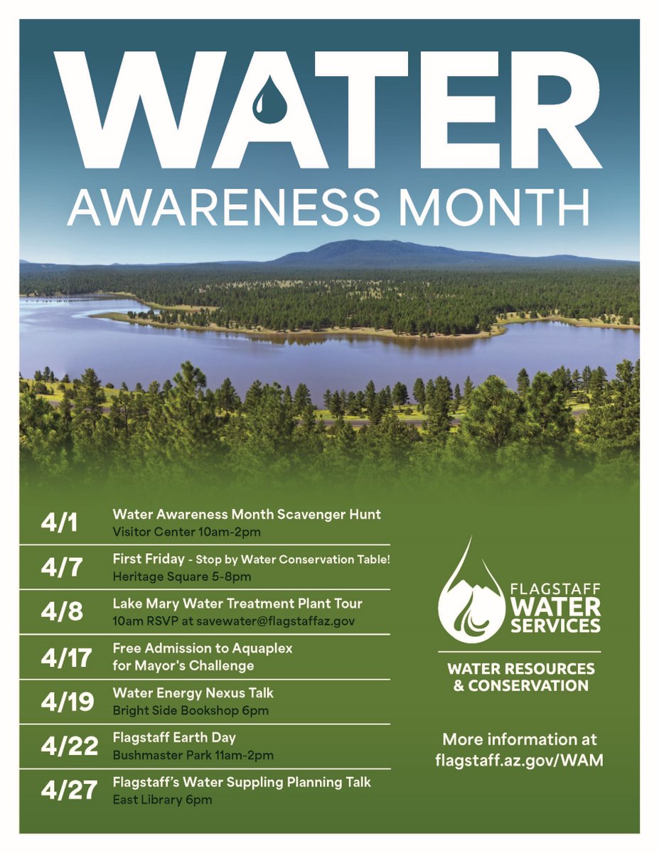 Happy Water Conservation Awareness Month! Check out these events held by Water Conservation staff where you can get water saving tips, water rebate information and fun for the whole family!

#waterconservation #waterawarenessmonth