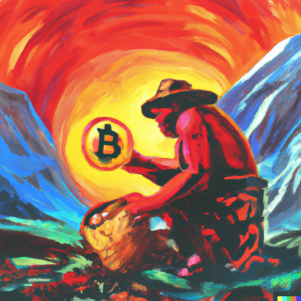 monakicks's tweet photo. look Mommy !  I'm an artist! BTC to the moon ! #DigitalArtist #DallE #AIart #Bitcoin2023 https://t.co/KHmKBQ6dVV