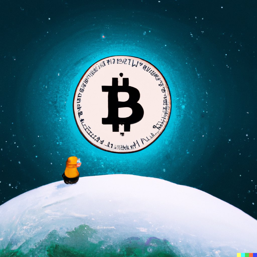 look Mommy !  I'm an artist! BTC to the moon ! #DigitalArtist #DallE #AIart #Bitcoin2023