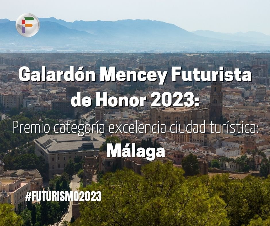 Fu_Turismo's tweet photo. 👏#Malaga recibirá el Mencey Futurista a Ciudad excelencia turística de España en #Futurismo2023. Jonathan Gómez Punzón (@turismodemalaga), recogerá el galardón en una jornada trepidante del #ForoTurismo, ¿aún no tienes tu entrada? Inscríbete en: https://t.co/y6OvoFgePE #Tenerife https://t.co/whkaHE4LNd