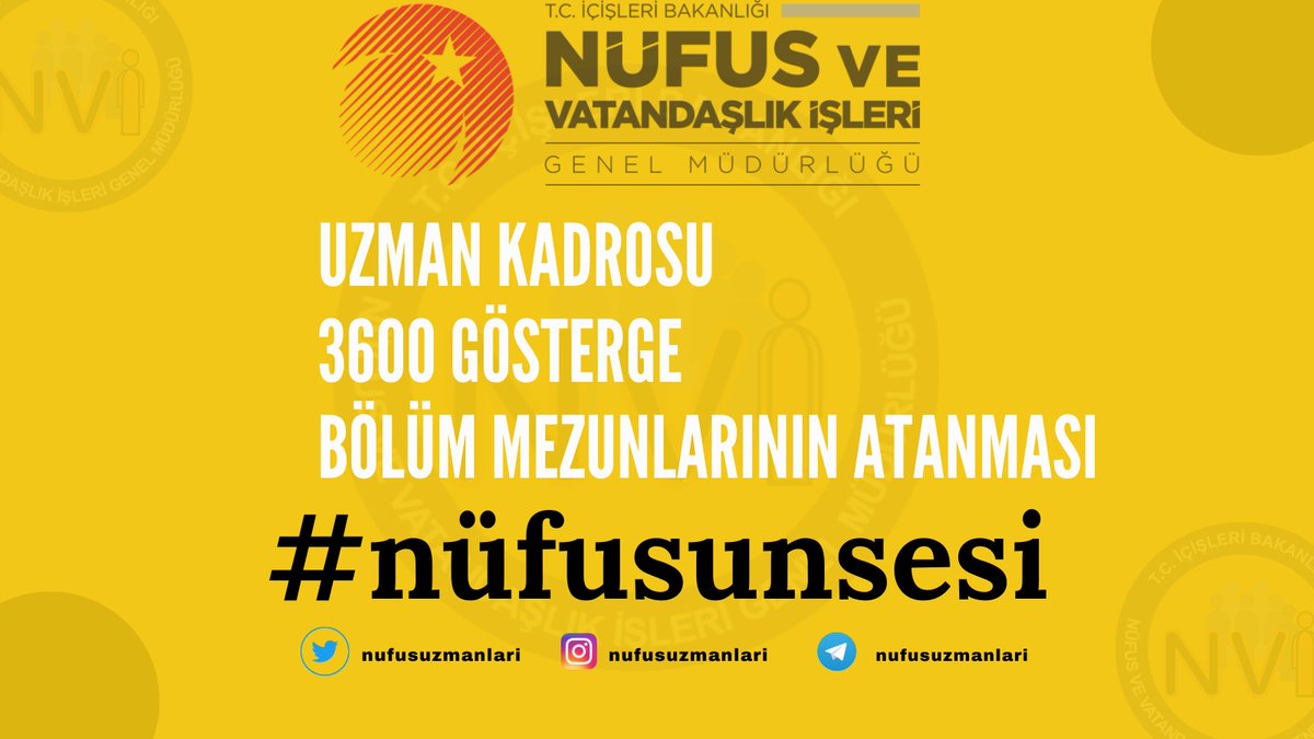 uzman kadrosu
-3600 gösterge
-bölüm mezunlarının atanması <a href="/RTErdogan/">Recep Tayyip Erdoğan</a> <a href="/suleymansoylu/">Süleyman Soylu</a> <a href="/sefikaygol/">Şefik AYGÖL</a> <a href="/vedatbilgn/">Vedat Bilgin</a>  #nüfusunsesi