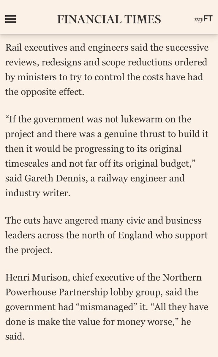 henrimurison's tweet photo. Thanks @Philgeorgiadis for writing how @HS2ltd has ended up in its current predicament. My clear rebuttal to @mragilligan is it is his fault BCR 🚄 has fallen so low, as #EasternLeg he had Boris cancel had best conventional value for money assessment https://t.co/FGH141CKYs https://t.co/BIDsC7WsSQ