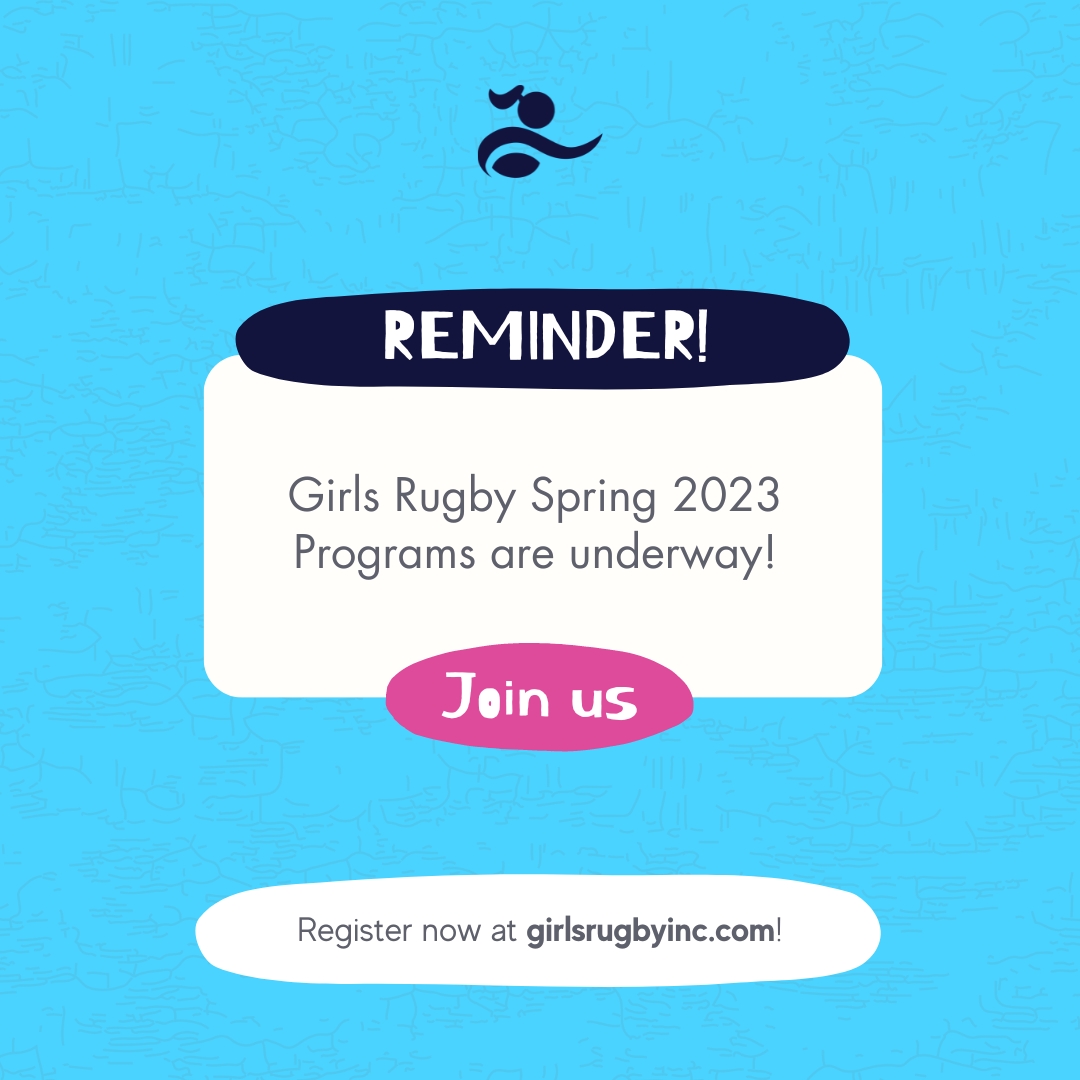 Our Spring programs are underway, but it's not too late to join in on the fun! Sign up today at girlsrugbyinc.com/register! 🤟 #JoinUs #Register #RegisterToday #RegisterNow #SignUp #RugbyForHer #GirlsRugby #GirlsFlagRugby #FlagRugby #RugbyForGirls #Rugby #Spring