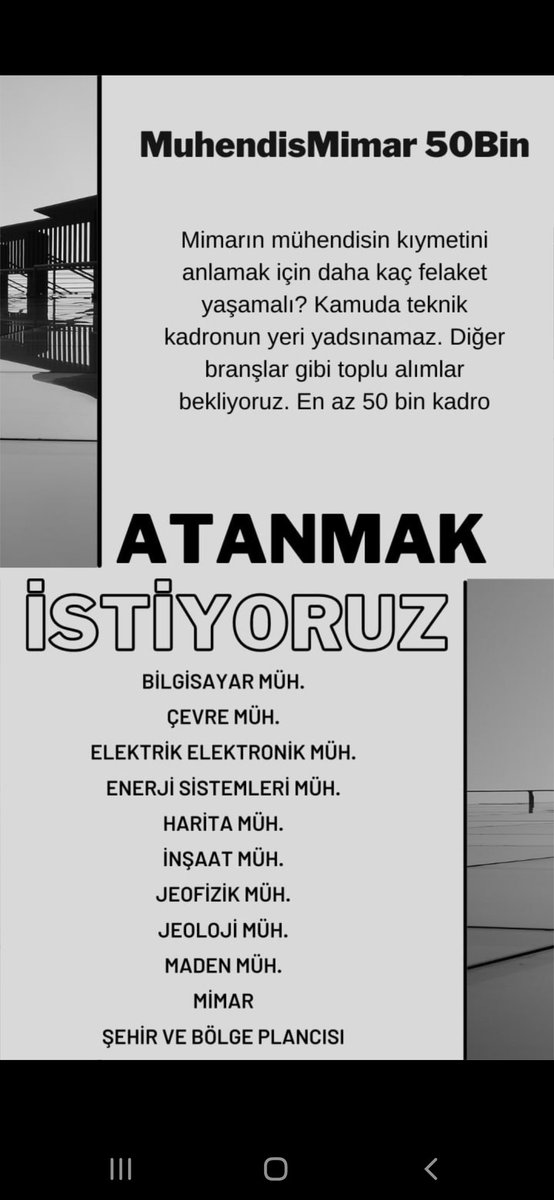 eemplatformu's tweet photo. Seçime sayılı gün kala ✍️✍️✍️
 MuhendisMimar 50Bin atama https://t.co/Y3NT5psc3s