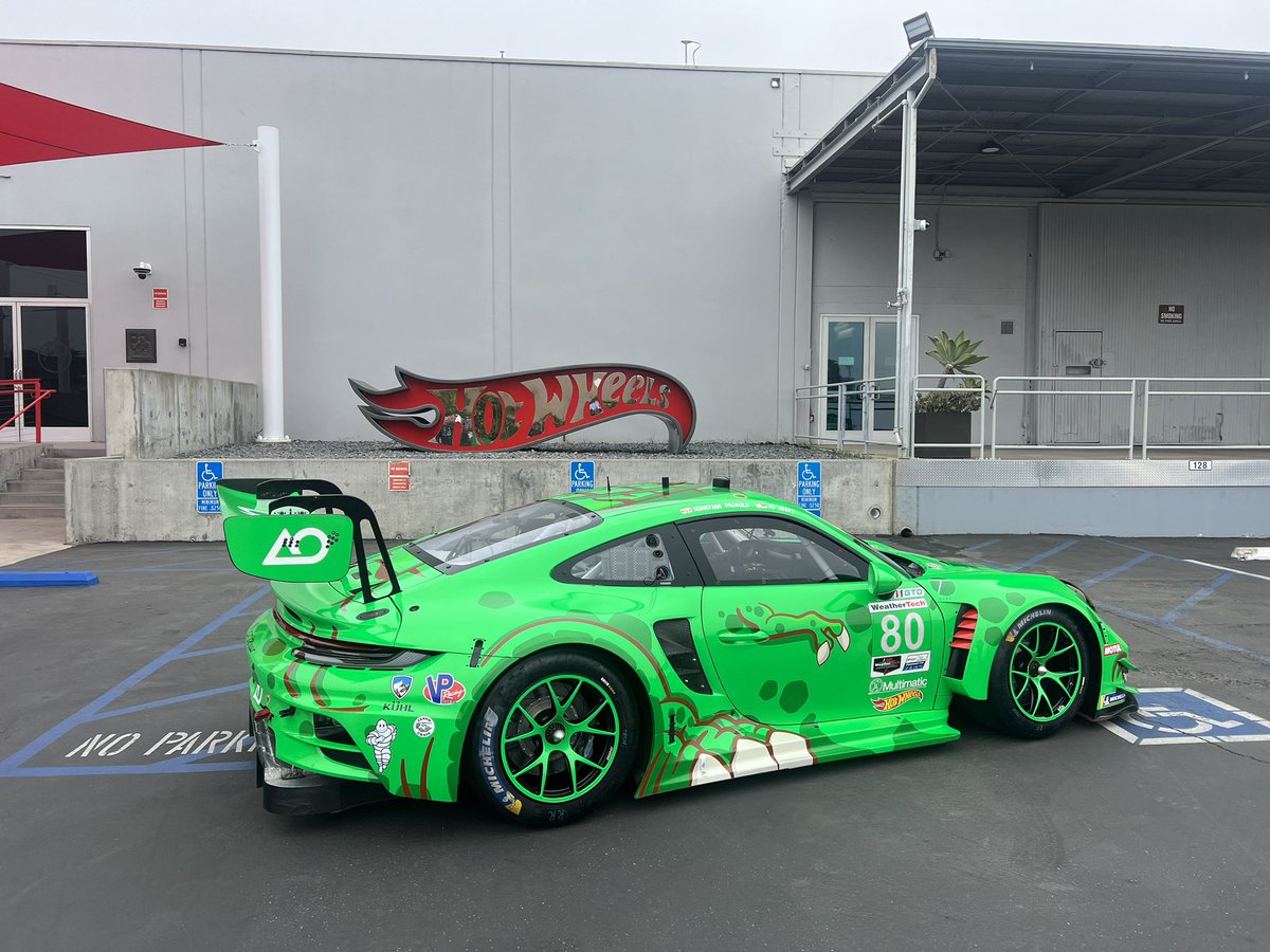 AORacingUSA's tweet photo. Before we kick off @GPLongBeach, Rexy is swinging by @Hot_Wheels the begin the planning stages of getting her toy car made! 

Merch updates: https://t.co/FVD3ODfAyR https://t.co/9TrIhvi7WT