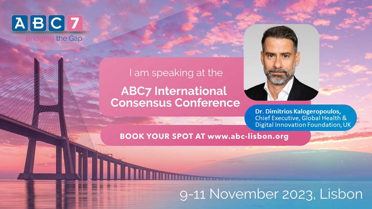 It is with great pleasure that we announce our CEOs participation as a speaker at the Advanced Breast Cancer 7th International Consensus Conference, in Lisbon, Portugal, 9-11 November 2023. 

For information and registration: abc-lisbon.org/en/registratio…

#ABCLisbon #BreastCancer #AI