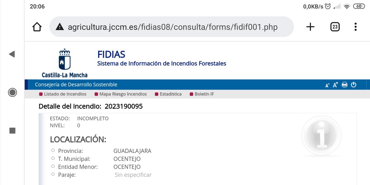 @PlinioElGuapo @Plan_INFOCAM @JL_escudero @marchan_morales @FSCccooCLM @DSostenibleCLM @flxromeroc @JCCMGuadalajara @CCOOGeacam @VOST_CLM @SerGuadalajara @Enclmdiario @CitugG @dipuguadalajara @gobjccm @GalvezRivas @VOSTeurope @vostSPAIN @proteccioncivil @transparencia_e @ConsejoTBG @Fenicio_112 @AT_Brif @WildlandFirefig @BomberoForestaI @El_Batefuegos Otro detalle 𝒔𝒊𝒏 𝒊𝒎𝒑𝒐𝒓𝒕𝒂𝒏𝒄𝒊𝒂 del sistema de información de #IIFF🔥 en #CLM, mientras por twitter twitter.com/Plan_INFOCAM/s… nos enteramos a 19:30 que #IFOcentejo🔥 está en #Nivel1,para FIDIAS a 20:06 (36 min. más tarde) sigue en #Nivel0

Nos sentamos para arreglarlo⁉️
