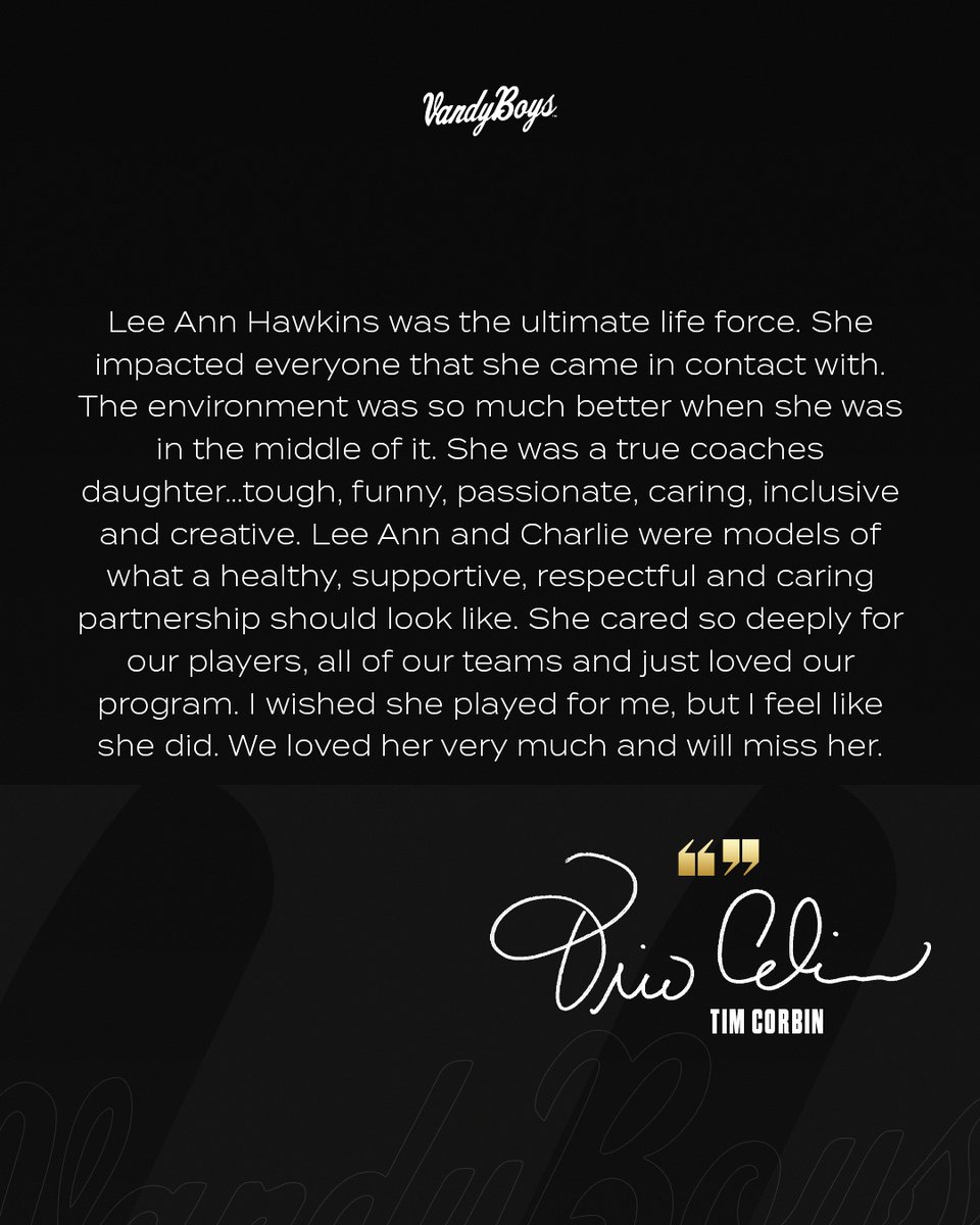 VandyBoys's tweet image. In memory of a woman we will forever hold close to our hearts. 💛