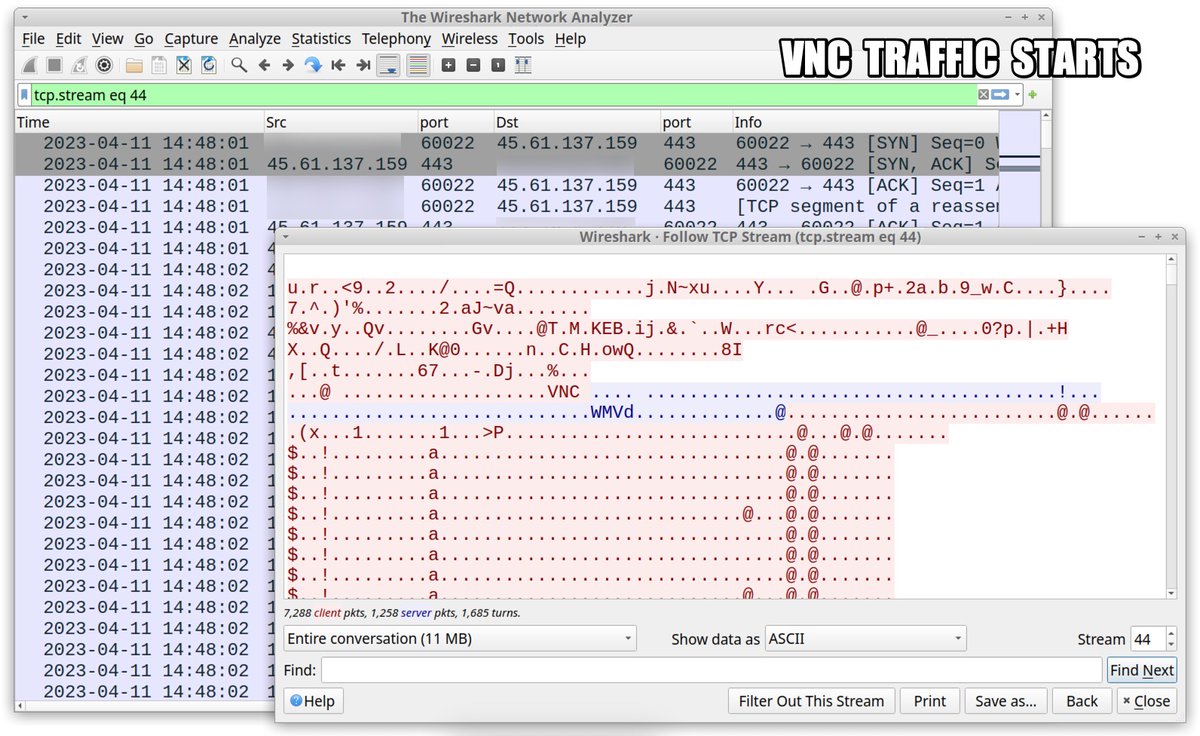 cpardue09's tweet image. #ln -s :malware_traffic: RT @Unit42_Intel: 2023-04-11 (Tuesday) - #IcedID (#BokBot) update: #BackConnect traffic from IcedID infection seen on 45.61.137[.]159:443. Prior to this, IcedID BackConnect traffic used TCP port 8080, but today's BackConnect was …