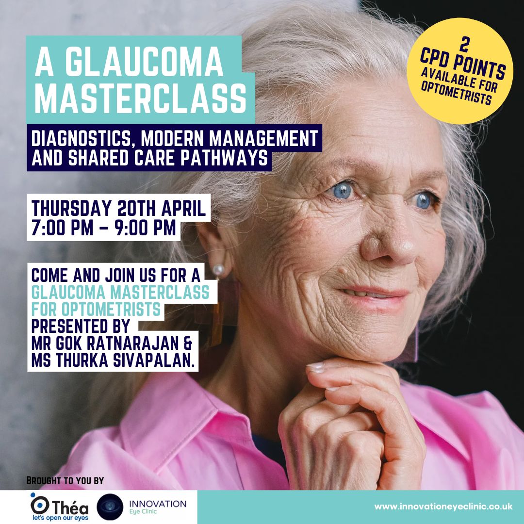 A GLAUCOMA MASTERCLASS

20th April 2023, 7:00 pm – 9:00 pm
Surrey, RH1 4HW

⭐ 2 CPD Points available for Optometrists ⭐
📍Book your seat: bit.ly/3Z53ORW

For more information please contact us -
📞 0800 005 3335
#glaucoma #masterclass #optometrists