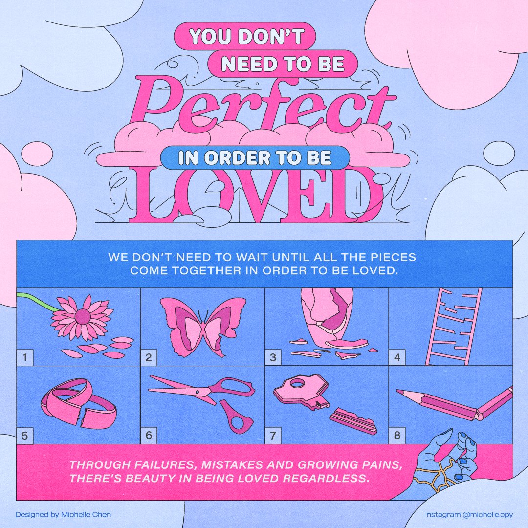 michellemcpy's tweet image. You don&apos;t need to be perfect in order to be loved ❤️