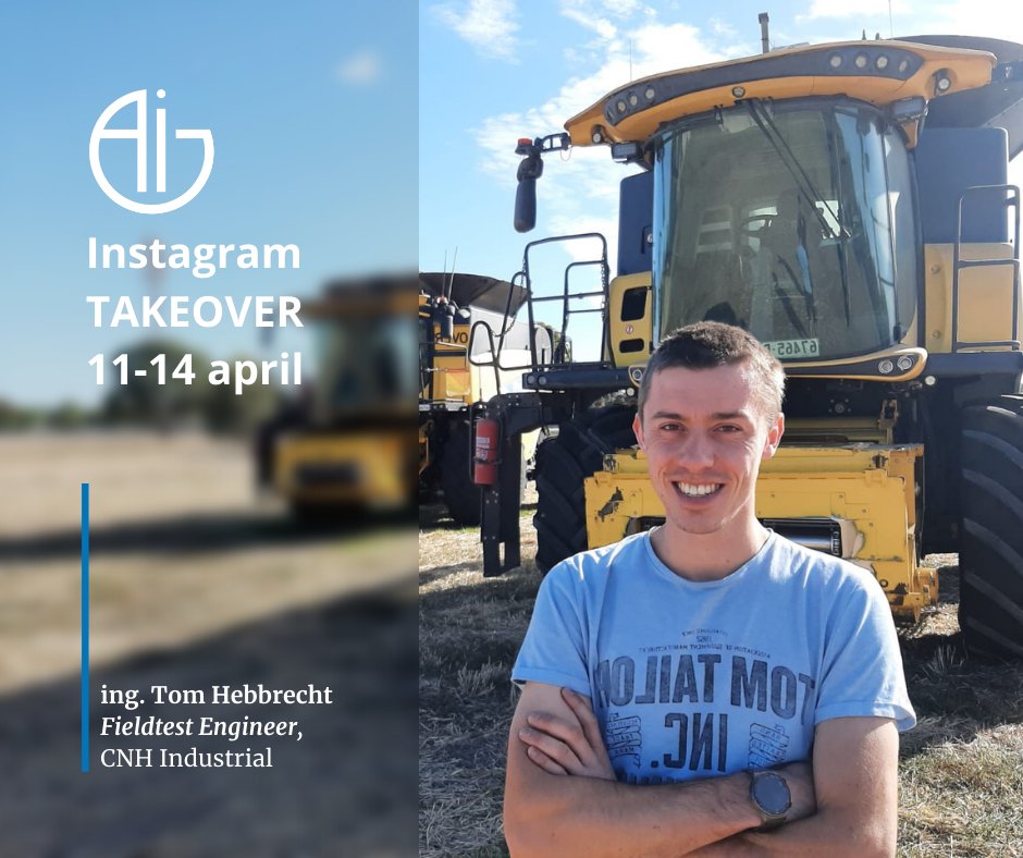 Deze week neemt ing. Tom Hebbrecht ons instagram account (instagram.com/aig.engage/) over. Hij toont je zijn werkweek bij <a href="/CNHIndustrial/">CNH</a>.