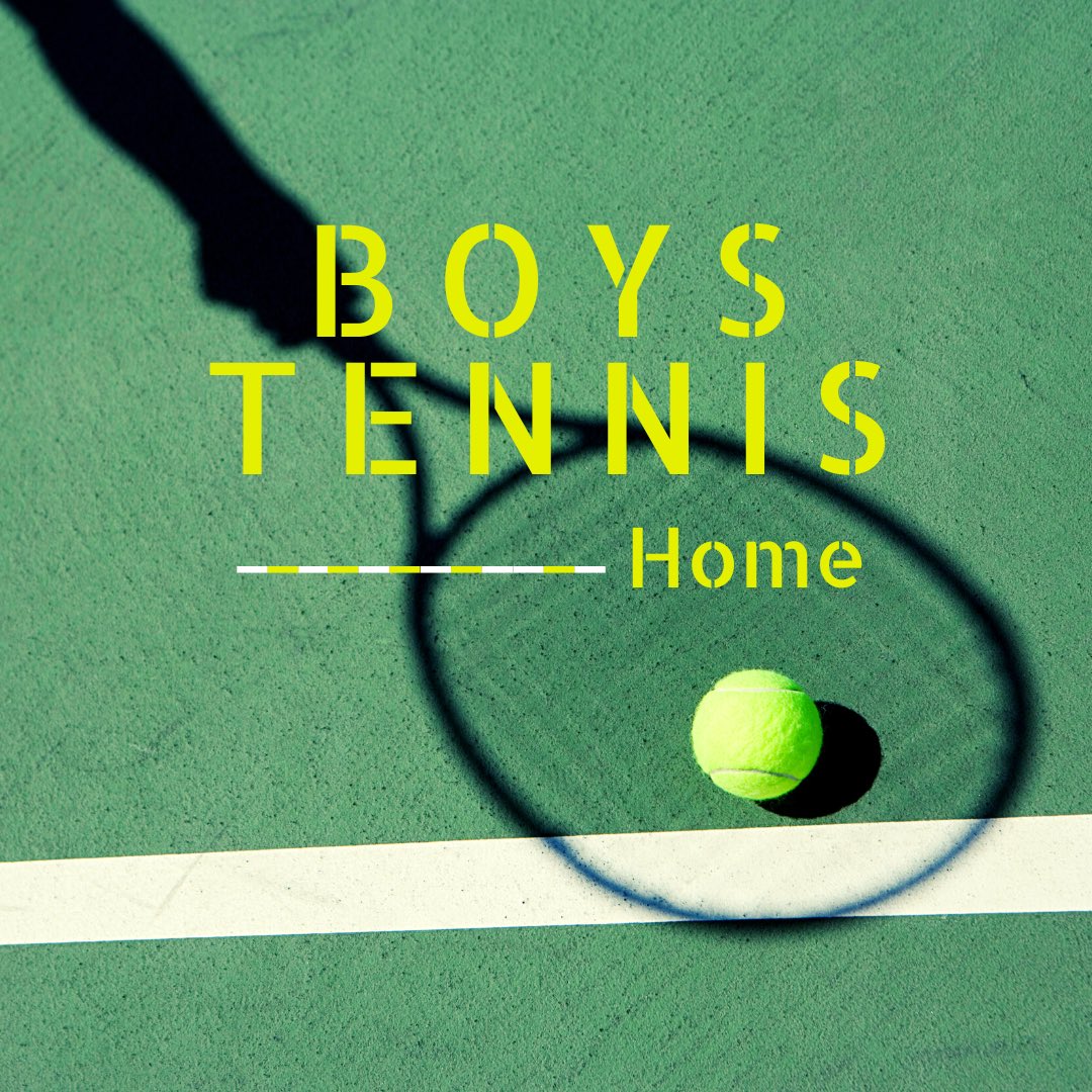 Boys tennis match today at home vs Osky! Begins at 4:15