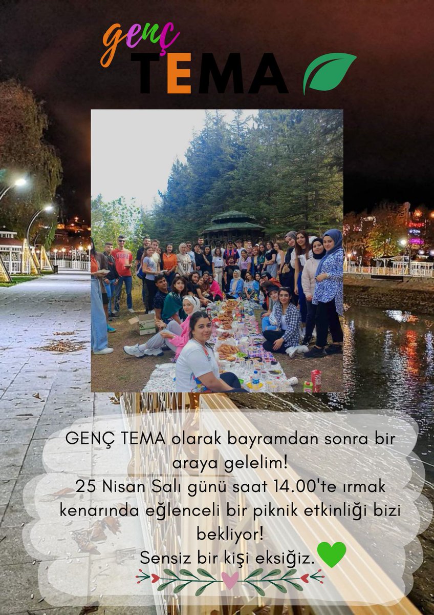 Etkinliğimize hepinizi bekliyoruzzz💚🌱