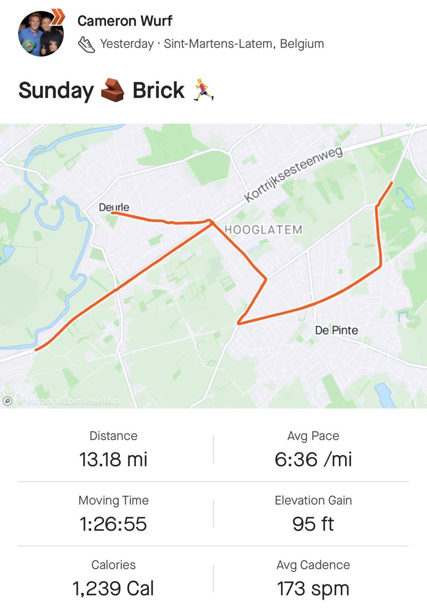 taggartvanetten's tweet image. in case you missed it: professional cyclist/triathlete Cameron Wurf rode the Paris-Roubaix then followed it up with a casual half marathon off the bike 😅