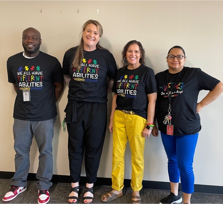 Liberal High School staff supporting Autism Awareness Month. #AutismAwareness #CelebrateDifferences