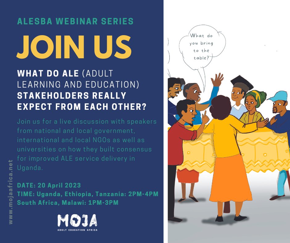 Join us. For more details about the Webinar and to register please see mojaafrica.net/.../webinar-co…... #adulteducation #AdultEducationMatters #LifelongLearning #adulteducationfortransformation