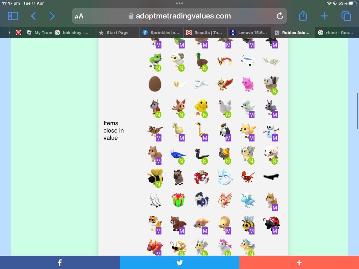 Ellie16122697's tweet photo. W/F/L?
according to adopt me values it’s worth abt a strawberry bat dragon!
(P.s we already did the trade) https://t.co/1NZvbIr7jZ