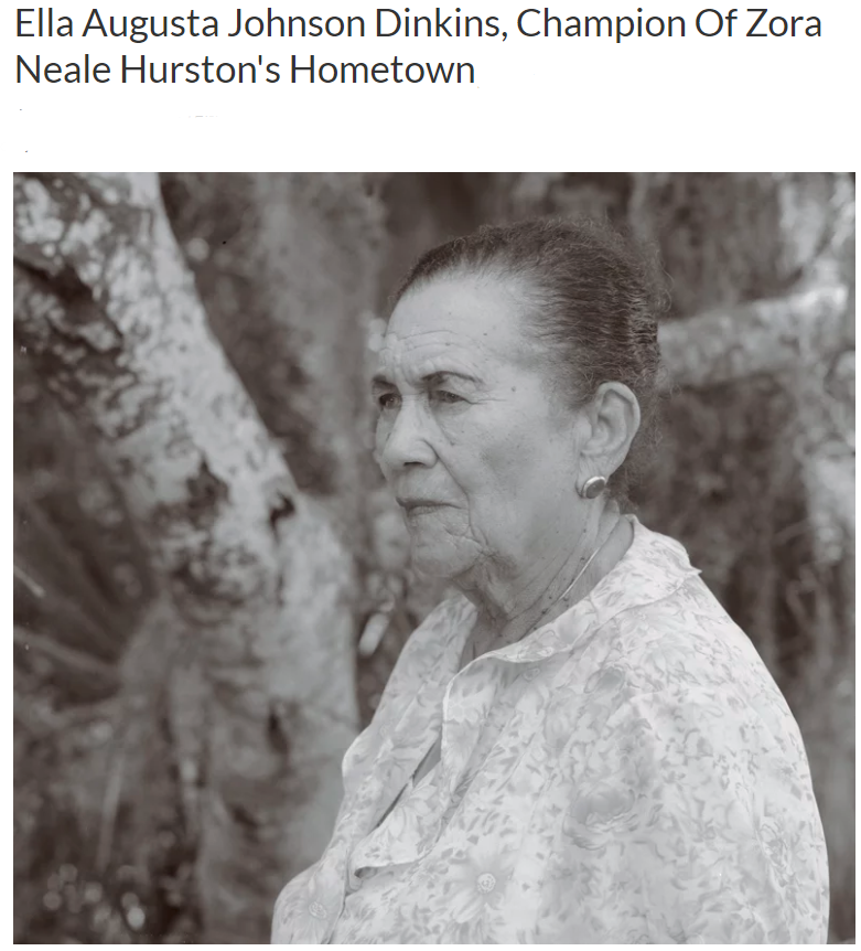 blktownsmatter's tweet photo. Ella Dinkins was the oldest resident of historic Eatonville, Fla., founded in 1887. At the age of 102, she continued to tell the stories of growing up in the town. She recalled the times spent with famed writer Zora Neal Hurston who grew up in the town. https://t.co/Nl0XsvHSoy