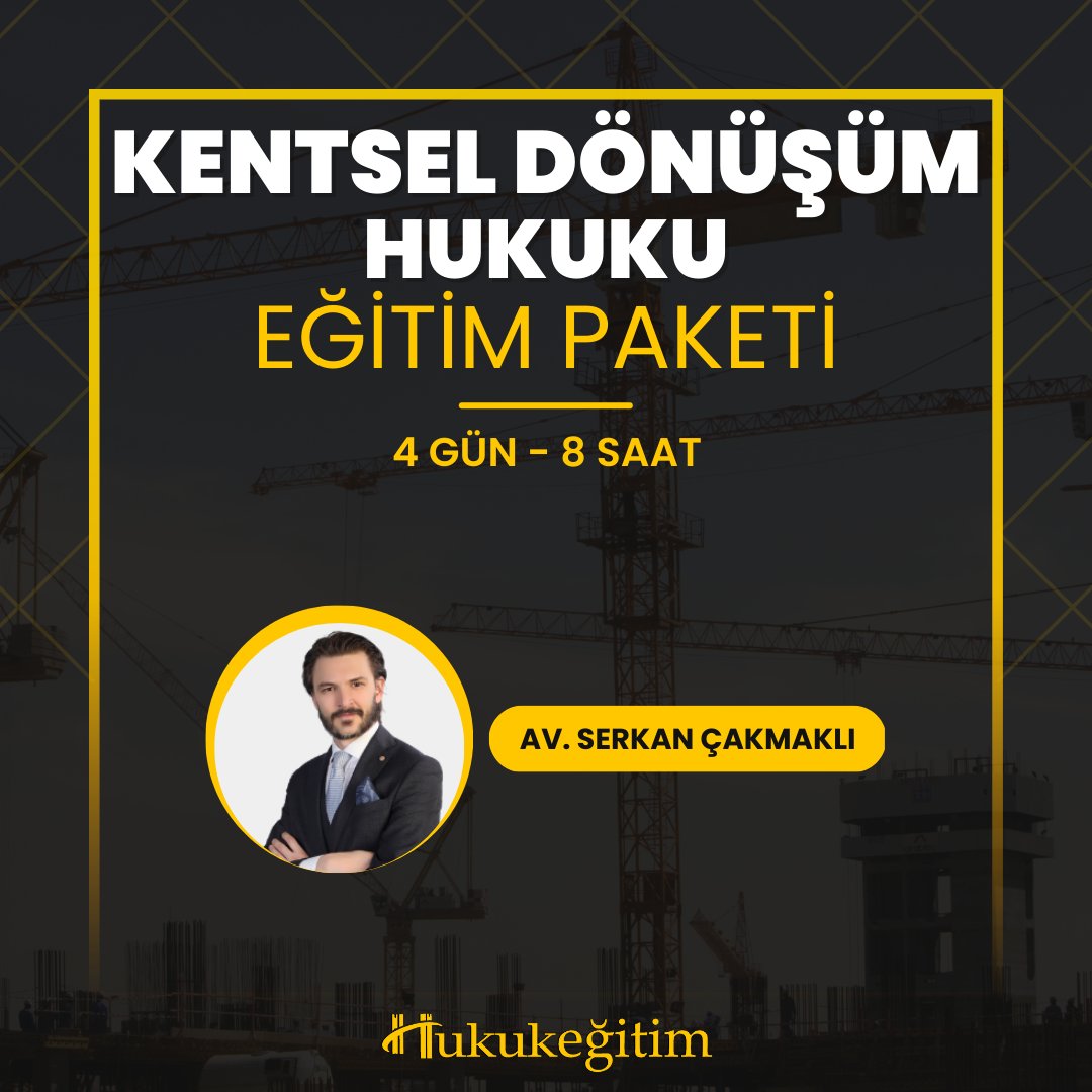 KAYDOLMAK İÇİN SON GÜN!

Kentsel Dönüşüm Hukuku Eğitim Paketi (4 Konferans)

🎙Av. Serkan ÇAKMAKLI
📅12-13-19-20 Nisan 2023
⌚20:30 - 22:30
⌛120 Dakika

✅ Sertifikalı | Tekrar İzle Var | Ekli Dosya Var

İnclemek ve Kaydolmak İçin: hukukegitim.com/paketler.aspx?…