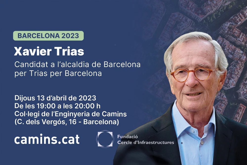caminscat's tweet photo. Aquesta setmana, @xaviertrias visita @caminscat en el marc de les trobades amb candidats a l'alcaldia de #BCN23. Coneixerem les seves propostes sobre model de ciutat, mobilitat o sostenibilitat, entre altres temes clau per Barcelona. Inscriu-te a l'acte: https://t.co/jjPMrLL5ED https://t.co/CYc8Ca9hxr