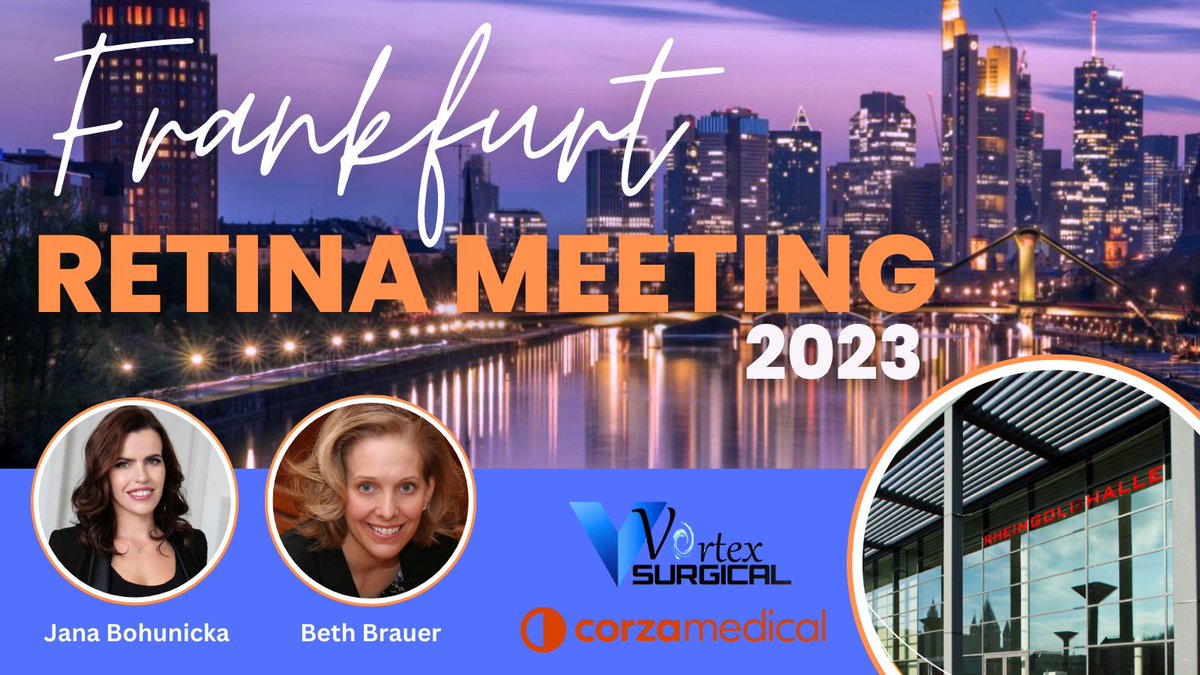 vortexsurgical's tweet photo. World Wide Surgical Retina Meeting in Frankfurt Germany, we'll be there! For more information about our products: https://t.co/kUC3UjOwST #surgicalretina #instrumentsofchange https://t.co/mB97mv9NaU