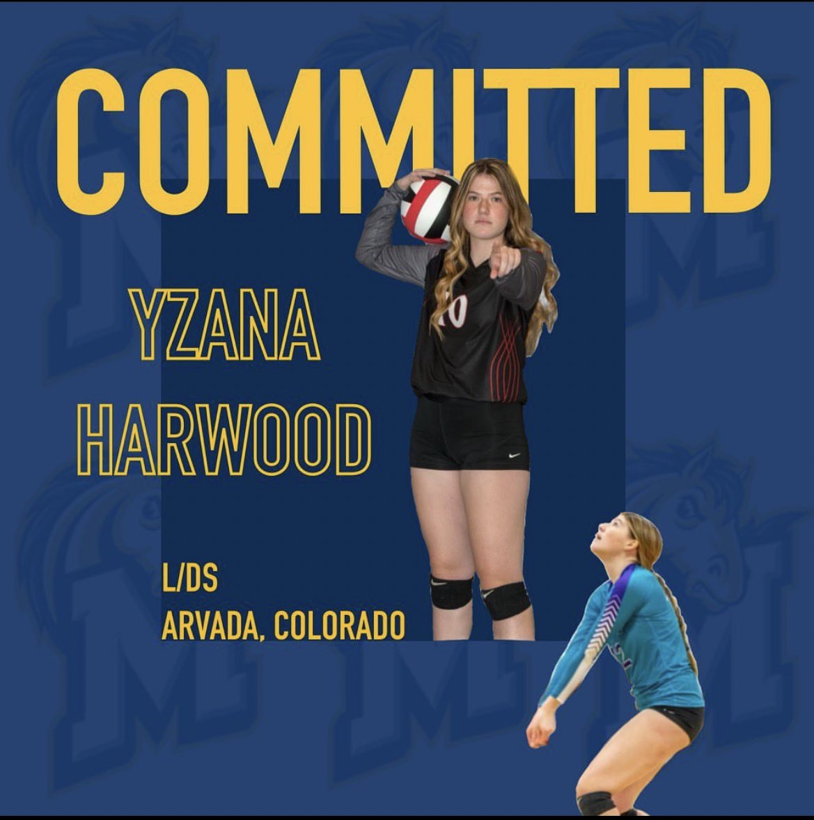 MavsVBall's tweet photo. Commitment number five comes to us from just outside the mile high city in Arvada, Colorado! Yzana is a Libero with quick feet who will surely be passing some dimes for the Mavs in 2023! #GoMavs #WhyD3 #D3VB #NCAAWVB https://t.co/NNhUHCSzuj