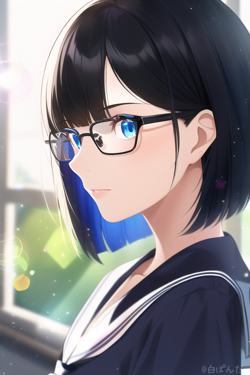 ShiroPanda2020's tweet photo. 『初恋の人』 #NovelAI #AI #AI生成 #オリジナル #黒髪 #女の子 #女子高生 #セーラー服 #眼鏡 #眼鏡っ娘 https://t.co/wiaR00PliQ https://t.co/TETrPBAKuz