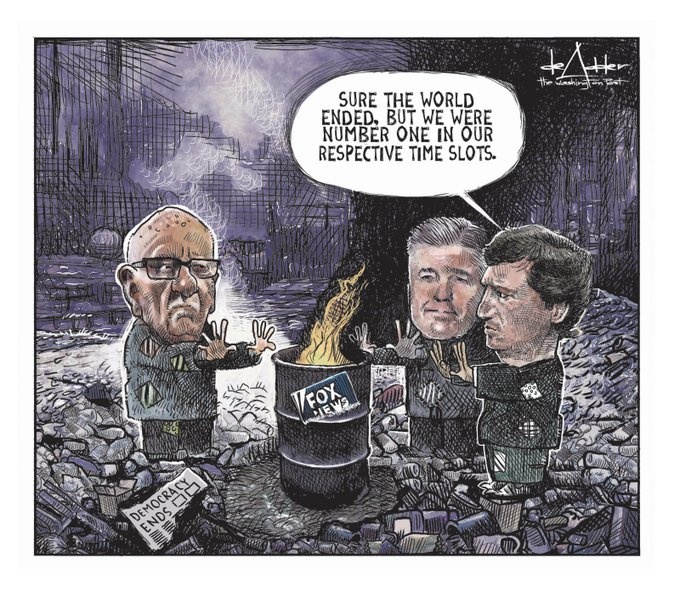 namwella1961's tweet image. CNN: GOP distrust in voting machines persists as Dominion &amp;amp; Fox News head to legal showdown.

Fox News knowingly lied &amp;amp; helped incite an insurrection for ratings &amp;amp; profit.

They should be legally required to take "News" out of their name.
#ProudBlue #FoxNewsIsPropaganda #VoteBlue