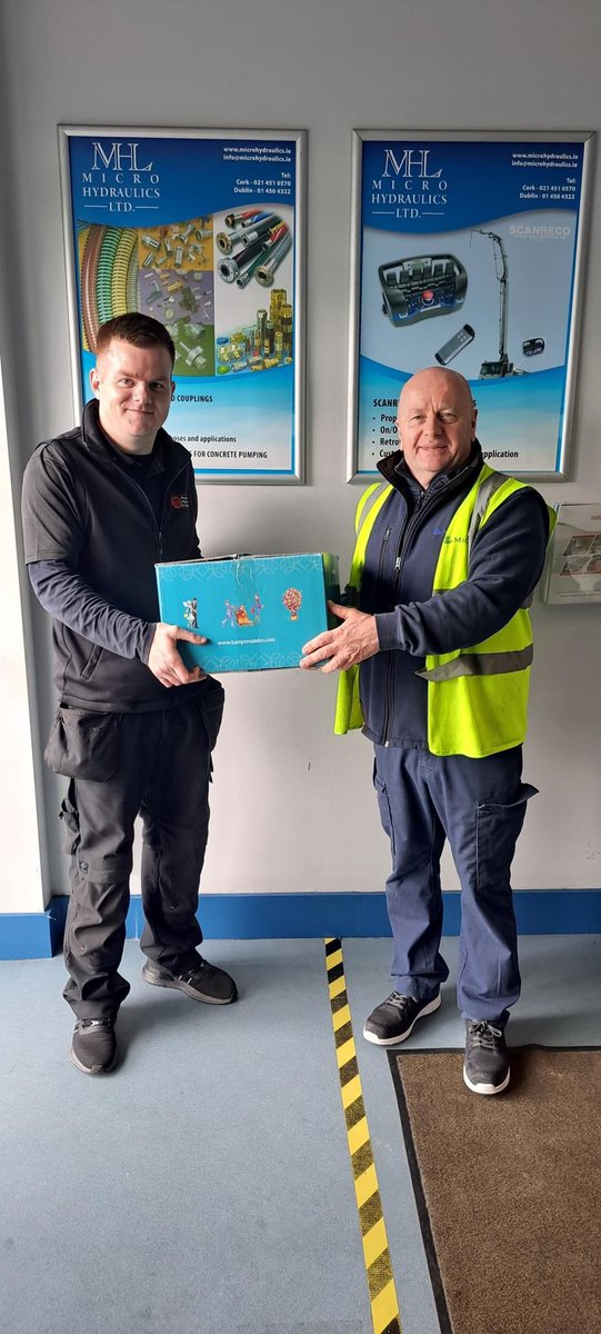 MicroLtd's tweet photo. Our Easter hamper winners, at our Dublin trade counter Paul from Lift Tech and at our Cork trade counter Harry from Pressure Hydraulics. We hope you had a lovely Easter
#microhydraulicsltd #easter2023 #chocolate #happycustomers https://t.co/H1wZiJst3w