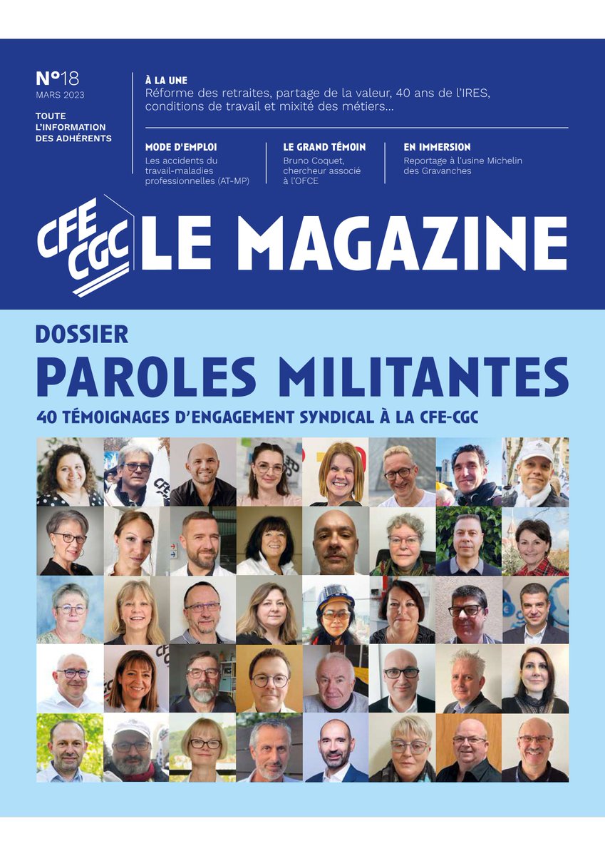 SNATT_CFE_CGC's tweet photo. 💡Focus sur l’engagement syndical💡
Le dernier magazine de la #CFECGC met en lumière le parcours de 40 de ses militant(e)s.
Découvrez à cette occasion, celui de Fabienne Vervoux, Responsable UP et Coordinatrice paritaire au sein du #SNATT ⬇️ https://t.co/4Vpakk62pI