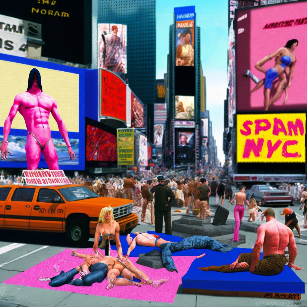 Look my SPAM Art is in Times Square and I didn't even have to pay .69 ETH

Thanks to the efforts of many, I'm looking forward to watching #SPAMart making its FIRST appearance at #NYCNFT #NFTNYC2023