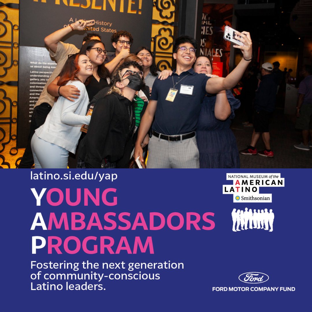 USLatinoMuseum's tweet photo. This is a once-in-a-lifetime opportunity to join a unique and inspiring team of individuals this summer. Apply to our Young Ambassadors Program and instead of conforming, become transforming. The deadline to apply is this Friday, April 14! Don't delay! https://t.co/7ZN7SM0X3y https://t.co/QBkUNhpvil