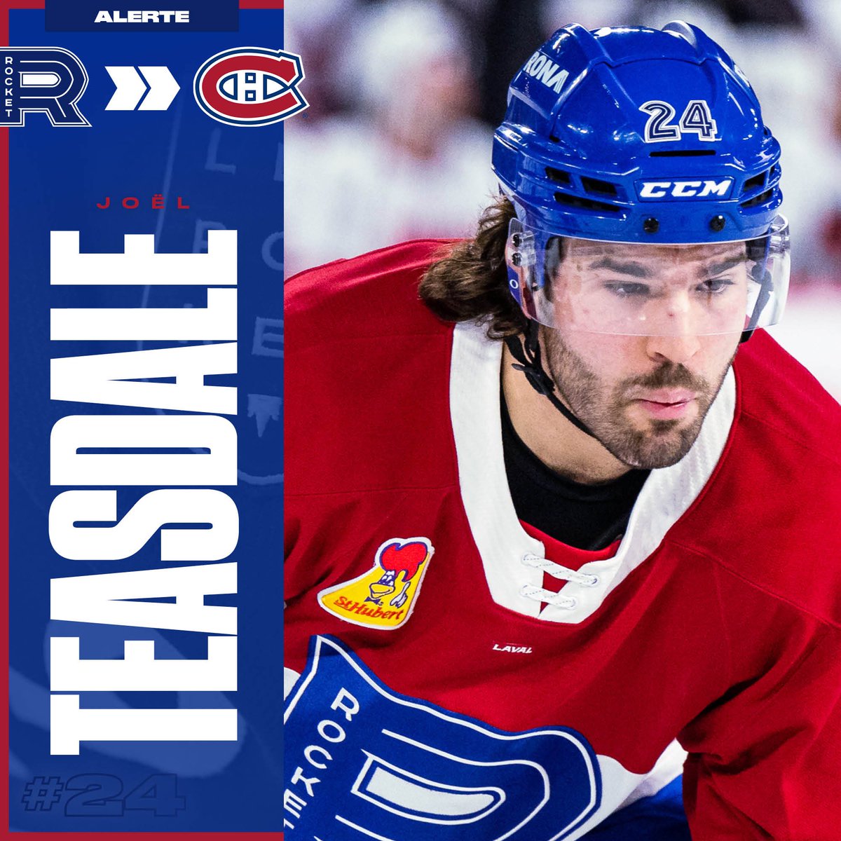 RocketLaval's tweet photo. Les Canadiens de Montréal ont rappelé Joël Teasdale et Frédéric Allard. 

Joël Teasdale and Frédéric Allard have been recalled by the Montreal Canadiens. 

#GoRocket https://t.co/zLdCYQSECM