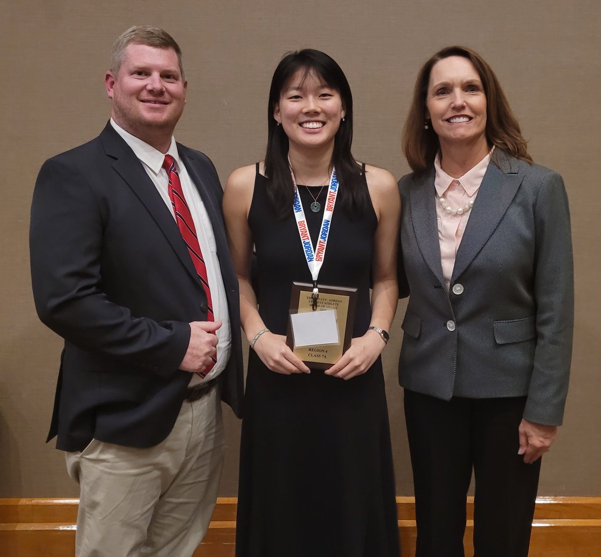 Thank you to the Bryant-Jordan Student-Athlete Scholarship Program for another wonderful banquet!   Congratulations to the 7A Region 4 Scholar-Athlete Award winner, Constance Wang!!
Let's Go <a href="/BobJonesHigh/">Bob Jones Patriots</a> Patriots!!
<a href="/BJswimanddive/">Bob Jones Swim & Dive</a>