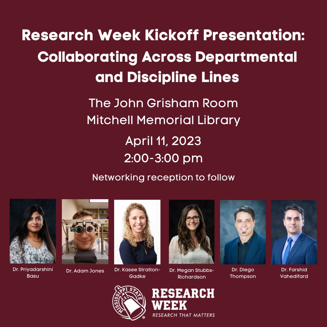 Super excited to be part of <a href="/msstate/">Mississippi State</a> <a href="/MaroonResearch/">Maroon Research</a> ORED Research Week Celebrations! Please join us at the library today if you can. Looking forward to hearing about the exciting research on campus. <a href="/MSU_AG/">MSU CALS/MAFES</a> <a href="/MSU_DAFVM/">MSU Division of Agriculture, Forestry, and Vet Med</a> <a href="/DrKeIthHCoble/">Keith Coble DAFVM VP</a> @IGBB_Director  <a href="/MSStateGrads/">Mississippi State Graduate School</a> <a href="/HPC2MSU/">HPC2atMSU</a> 🐝🐝🐝