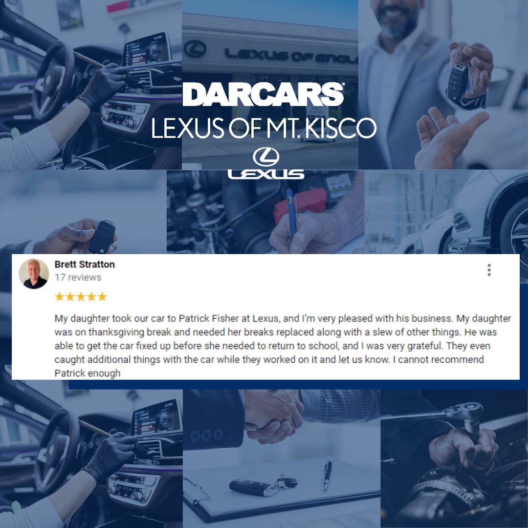 _lexusofmtkisco's tweet photo. Read what some of our customers are saying about their DARCARS experience. https://t.co/W4RazwpsM1