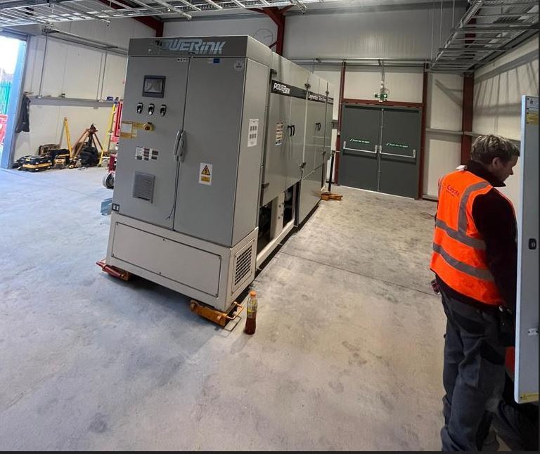 EnergyCalibrate's tweet photo. Works are progressing on our latest 500kW Combined Heat and Power installation in Northumberland. Co-generation is the way forward for many high energy use businesses and this client is building in energy resilience for a more sustainable future for the business. https://t.co/1ScuAGel34