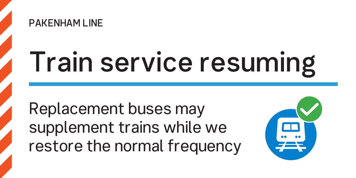 Metro Trains on Twitter " Pakenham line Trains resumed between