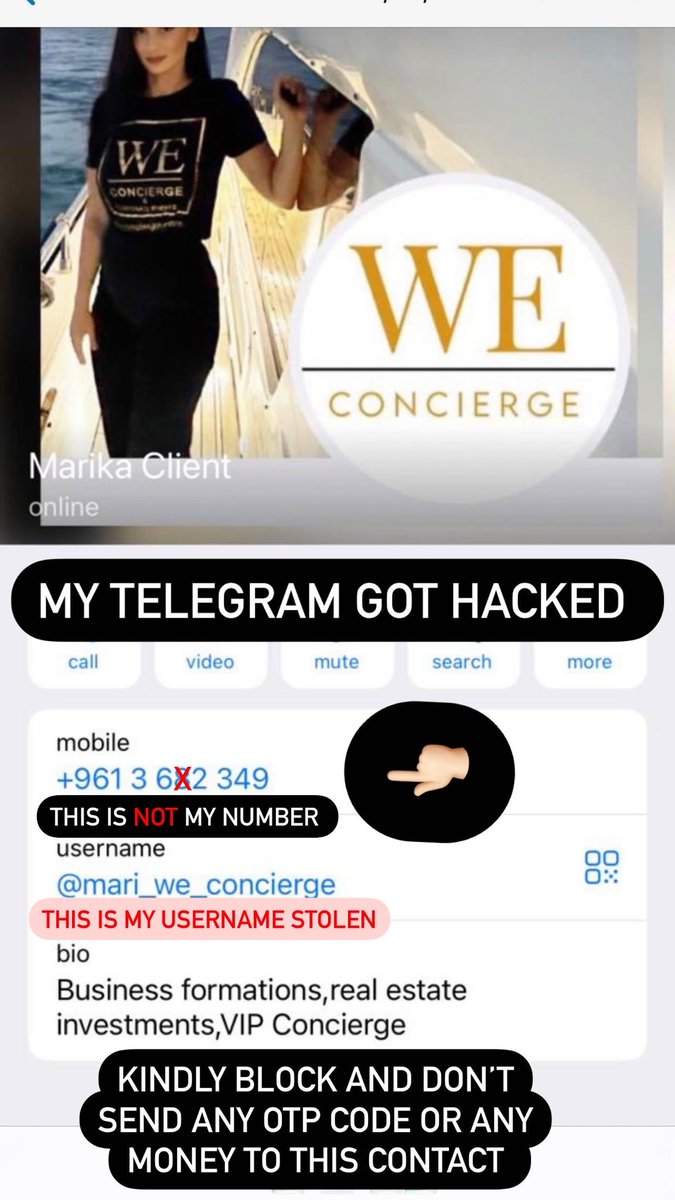 we_concierge's tweet photo. @telegram you are having the worse customer service ever! when it comes to protect your users. I have been sending emails for over 4 days . No action or response was made from your side! Shame on you! My account is hacked and I can’t retrieve it. Or stop this scammer to send otp https://t.co/4v5ZCgo9b8